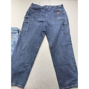 Carhartt Men's Baggy Wide Leg Jeans Size 42x32 Loose Fit Relaxed Carpenter Pant